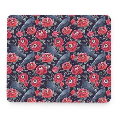 Eyeball Rose Pattern Print Mouse Pad