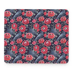 Eyeball Rose Pattern Print Mouse Pad