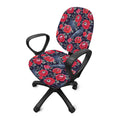 Eyeball Rose Pattern Print Office Chair Cover
