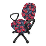 Eyeball Rose Pattern Print Office Chair Cover