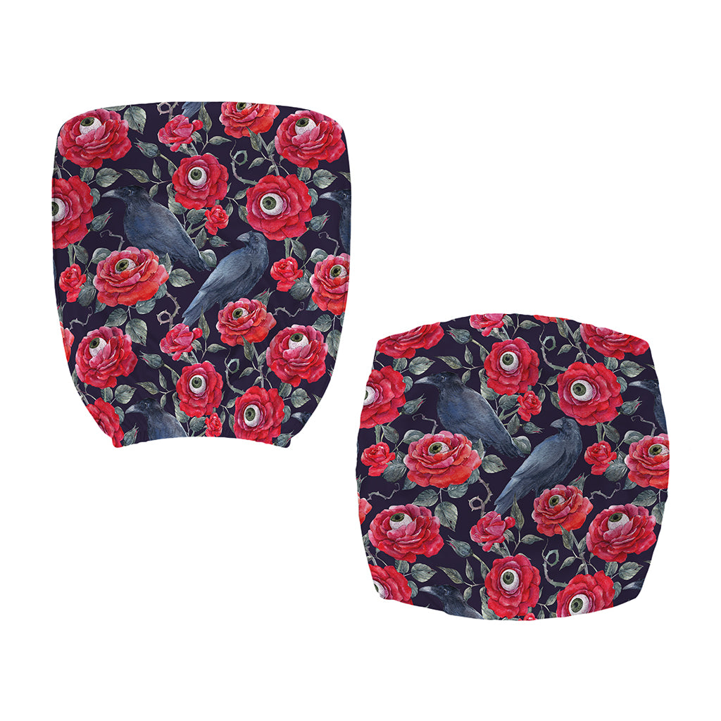 Eyeball Rose Pattern Print Office Chair Cover