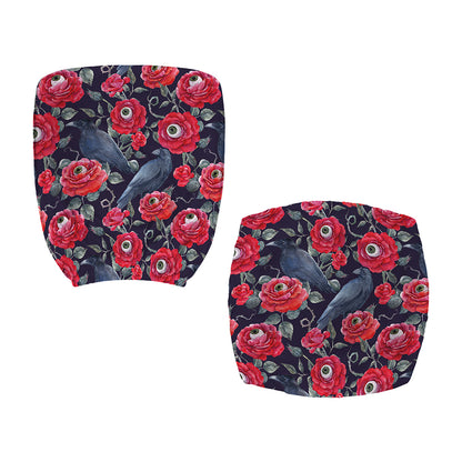 Eyeball Rose Pattern Print Office Chair Cover