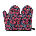 Eyeball Rose Pattern Print Oven Mitts