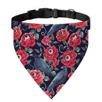 Eyeball Rose Pattern Print Over The Collar Dog Bandana