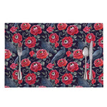Eyeball Rose Pattern Print Placemat