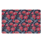 Eyeball Rose Pattern Print Polyester Doormat