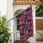 Eyeball Rose Pattern Print Polyester Flag
