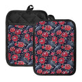 Eyeball Rose Pattern Print Pot Holders With Pocket