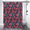 Eyeball Rose Pattern Print Premium Shower Curtain