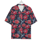 Eyeball Rose Pattern Print Rayon Hawaiian Shirt