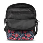 Eyeball Rose Pattern Print Rectangular Crossbody Bag