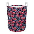 Eyeball Rose Pattern Print Round Laundry Basket