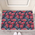 Eyeball Rose Pattern Print Rubber Doormat