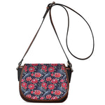 Eyeball Rose Pattern Print Saddle Bag