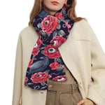 Eyeball Rose Pattern Print Scarf