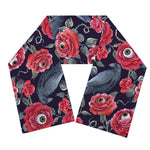 Eyeball Rose Pattern Print Scarf