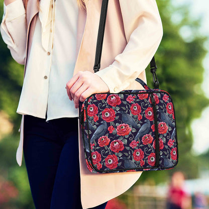 Eyeball Rose Pattern Print Shoulder Strap Bible Bag