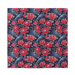 Eyeball Rose Pattern Print Silk Bandana