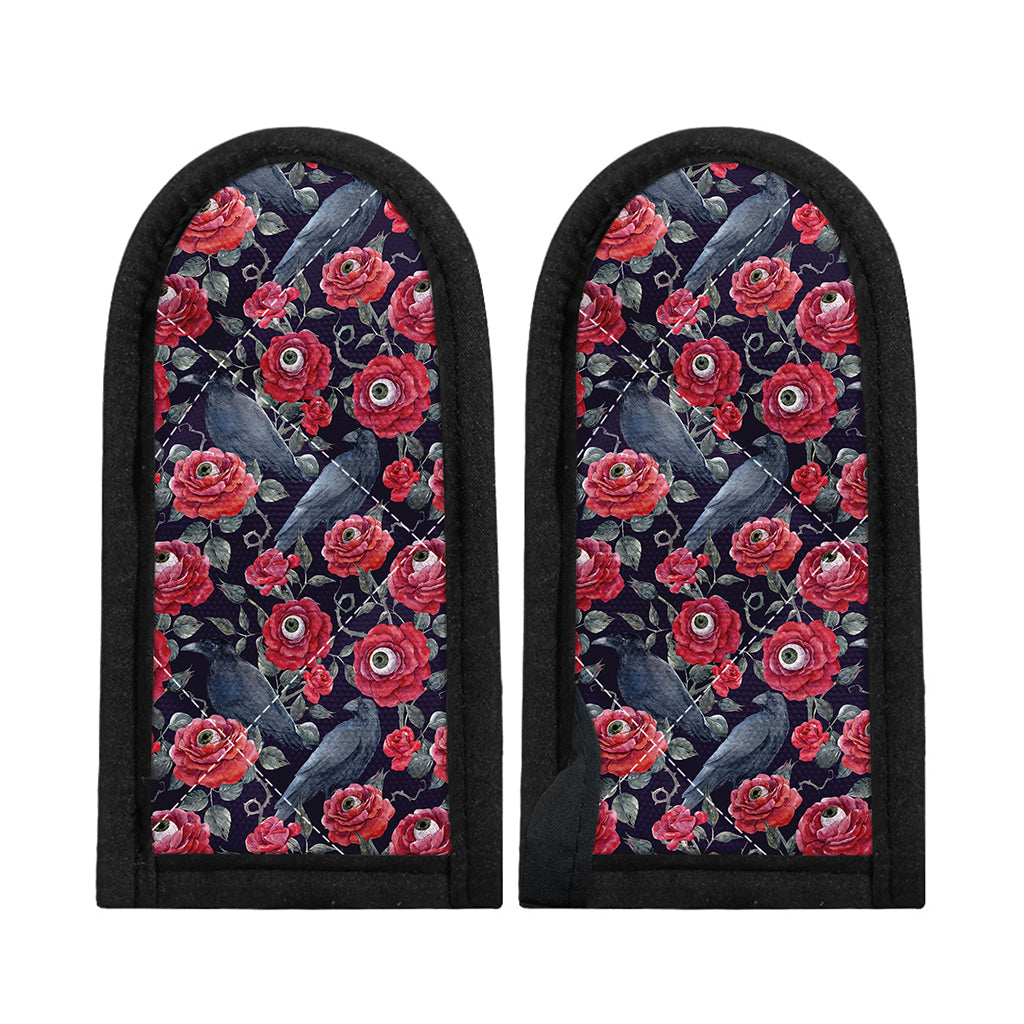 Eyeball Rose Pattern Print Skillet Handle Cover