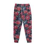Eyeball Rose Pattern Print Sweatpants