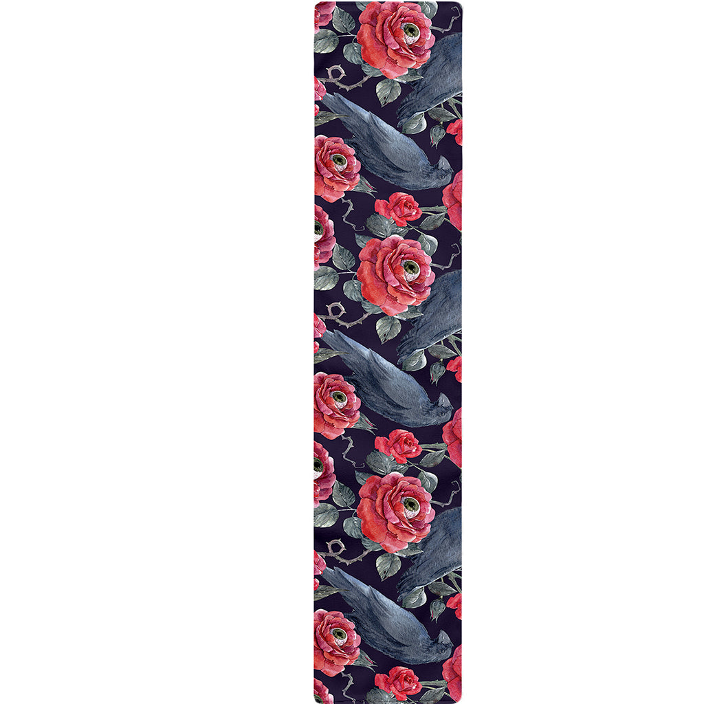 Eyeball Rose Pattern Print Table Runner