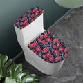 Eyeball Rose Pattern Print Toilet Lid And Tank Cover Set