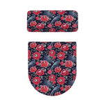 Eyeball Rose Pattern Print Toilet Lid And Tank Cover Set