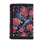Eyeball Rose Pattern Print Trifold Wallet