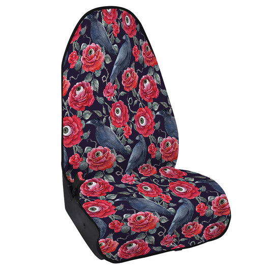 Eyeball Rose Pattern Print Waterproof Car Seat Cover