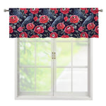 Eyeball Rose Pattern Print Window Valance