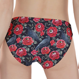 Eyeball Rose Pattern Print Women's Panties