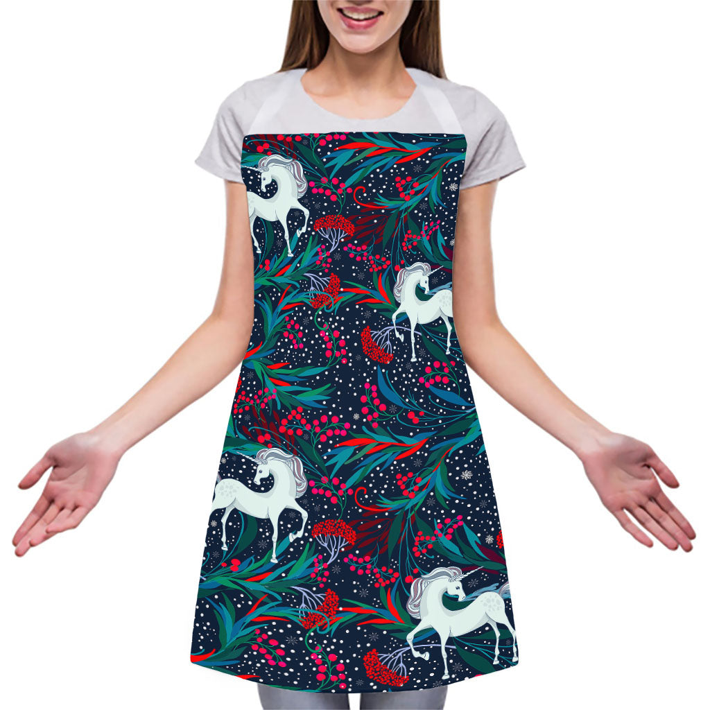 Fairy Floral Unicorn Pattern Print Adjustable Apron