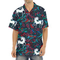 Fairy Floral Unicorn Pattern Print Aloha Shirt