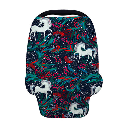 Fairy Floral Unicorn Pattern Print Baby Seat Cover