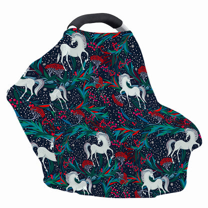 Fairy Floral Unicorn Pattern Print Baby Seat Cover