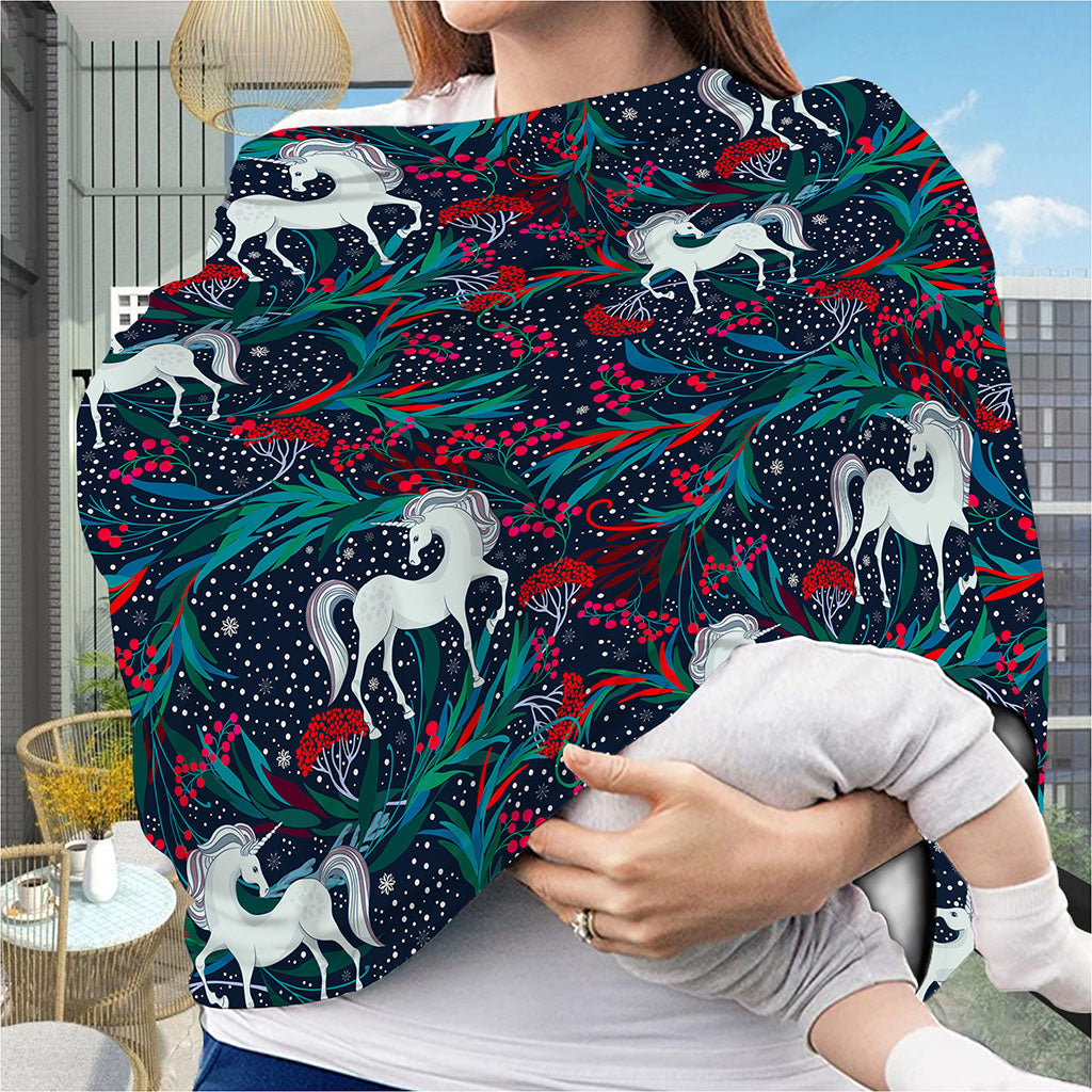 Fairy Floral Unicorn Pattern Print Baby Seat Cover