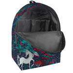 Fairy Floral Unicorn Pattern Print Backpack
