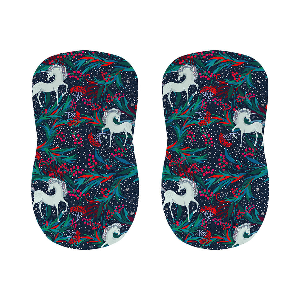 Fairy Floral Unicorn Pattern Print Bar Stool Covers