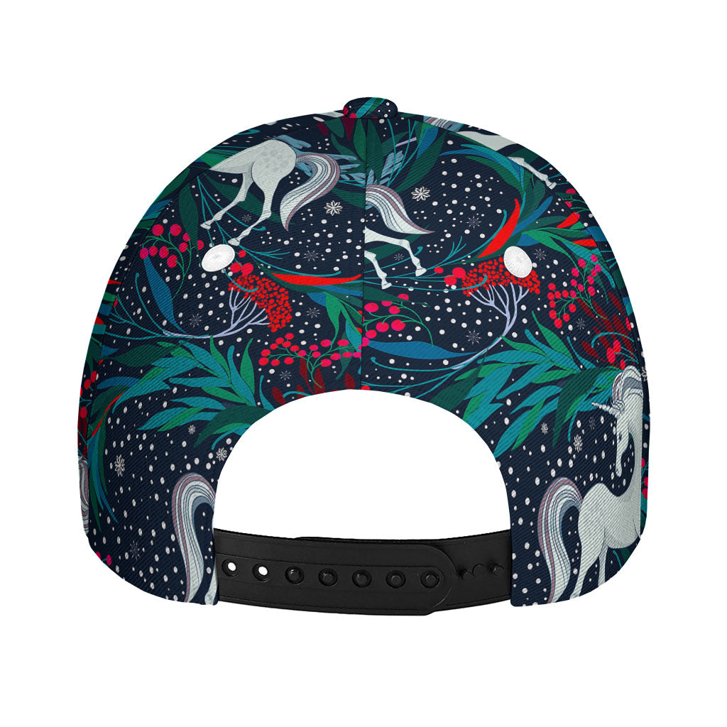 Fairy Floral Unicorn Pattern Print Baseball Cap