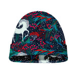 Fairy Floral Unicorn Pattern Print Beanie