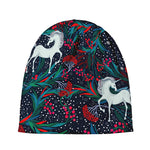 Fairy Floral Unicorn Pattern Print Beanie