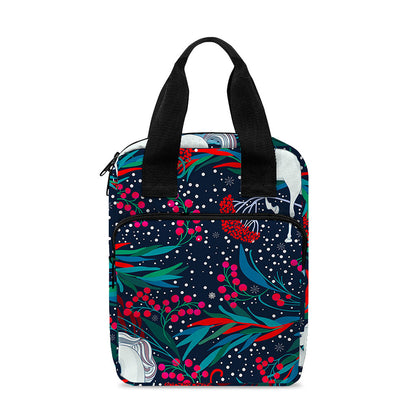 Fairy Floral Unicorn Pattern Print Bible Tote Bag