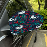 Fairy Floral Unicorn Pattern Print Car Side Mirror Covers
