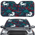 Fairy Floral Unicorn Pattern Print Car Windshield Sun Shade