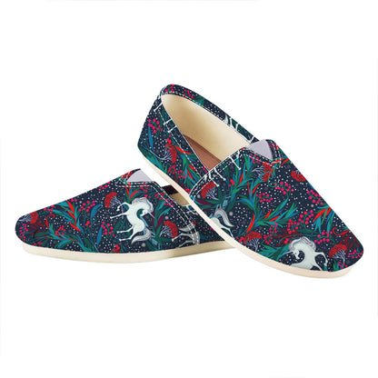 Fairy Floral Unicorn Pattern Print Casual Shoes