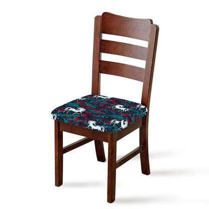 Fairy Floral Unicorn Pattern Print Chair Cushion Cover