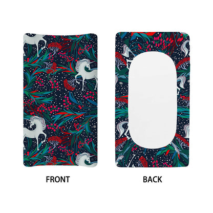 Fairy Floral Unicorn Pattern Print Changing Pad Cover