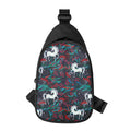 Fairy Floral Unicorn Pattern Print Sling Bag