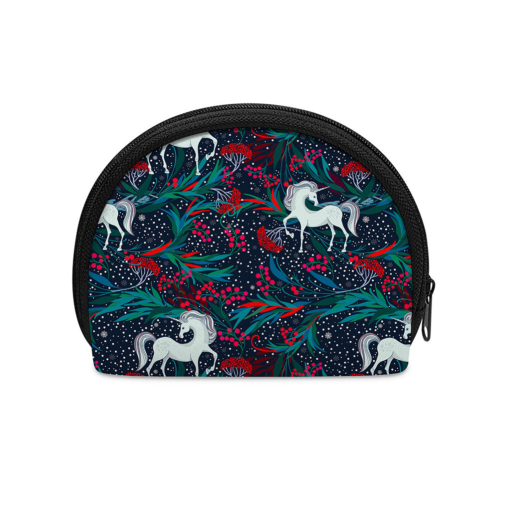 Fairy Floral Unicorn Pattern Print Coin Purse