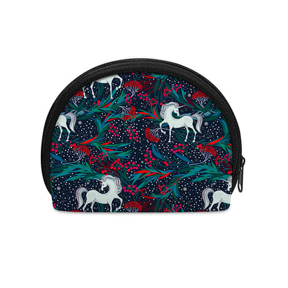 Fairy Floral Unicorn Pattern Print Coin Purse